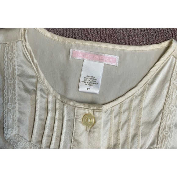 EUC JANIE AND JACK SILK BLOUSE, SIZE 5 - Picture 2 of 2